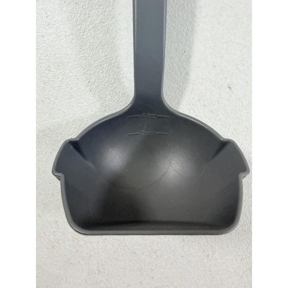 Calphalon Gray Nylon Ladle Double Spout Flat Side 2 oz 4 oz Embossed Measurement